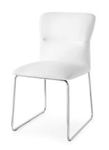 Стул Connubia (Calligaris) Стул FRIDA CB/1806-SK  MT.P77 CHROMED/  SKUBA S92 OPTIC WHITE арт. CB1806SKP77S92