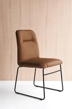 Стул Connubia (Calligaris) Стул GRETA CB/1904-V MET.P15 MATT BLACK/ VINTAGE S0B TOBACCO арт. CB1904VP15S0B