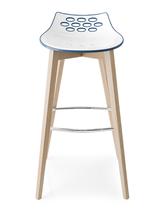 Стул Connubia (Calligaris) Стул JAM W CB/1487, ash.P12 smoke/ P799-P12P WHITE/ GLOSSY SKY BLUE арт. CB1487P12P799P12P