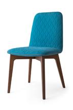 Стул Connubia (Calligaris) Стул SAMI CB/1472,  BCH P94 MATT OPTIC WHITE/ OSLO S03 AQUAMARINE арт. CB1472PP94S03