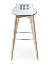 Стул Connubia (Calligaris) Стул JAM W CB/1487, ash.P19W OAK NATURAL/ P799-P11P WHITE/ GLOSSY NOUGAT арт. CB1487P19WP799P11P
