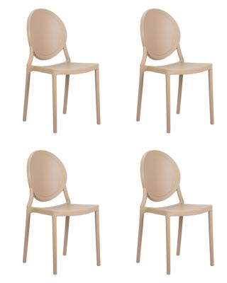 Стул DOBRIN Набор 4 шт Стул обеденный DOBRIN ALBERT, цвет бежевый арт. LMZL-PP712-N_P-beige