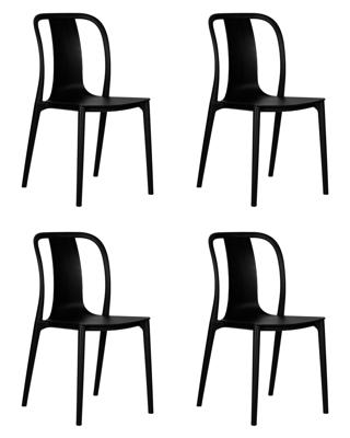 Стул DOBRIN Набор 4 шт Стул обеденный DOBRIN ADAM, черный арт. LMZL-PP669-N_B-_P-black