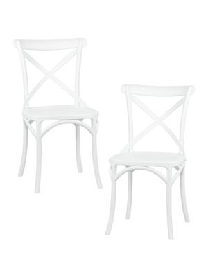 Стул DOBRIN Набор 2 шт Стул обеденный DOBRIN MASON, цвет белый (W-02) арт. LMZL-PP681-N_P-W-02