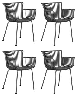 Стул DOBRIN Набор 4 шт Стул обеденный DOBRIN ROSS, темно-серый (GR-04) без подушки арт. LMZL-PP778F-N_M_GR-04