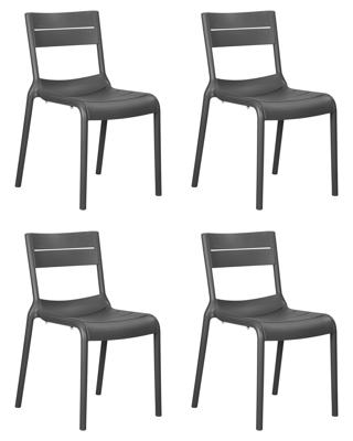 Стул DOBRIN Набор 4 шт Стул обеденный DOBRIN TIM, темно-серый (GR-04) арт. LMZL-PP902-N_P_GR-04