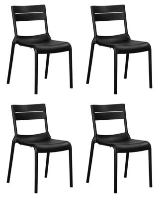 Стул DOBRIN Набор 4 шт Стул обеденный DOBRIN TIM, черный (B-03) арт. LMZL-PP902-N_P_B-03