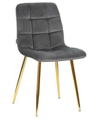 Стул DOBRIN Стул обеденный DOBRIN ALEX, золотые ножки, темно-серый велюр (V108-91) арт. LML-7094_G-M_V-V108-91