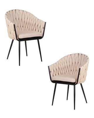 Стул DOBRIN Набор 2 шт Стул обеденный DOBRIN MATILDA, бежевая ткань (LAR 275-1) арт. LM-9691-N_B-M_TT-LAR-275-1