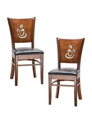 Стул DOBRIN Набор 2 шт Стул обеденный DOBRIN JERRY, шоколад, чёрный арт. LMU-2131-N_TR_EL-black