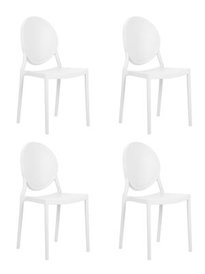 Стул DOBRIN Набор 4 шт Стул обеденный DOBRIN ALBERT, цвет белый арт. LMZL-PP712-N_P-W-02