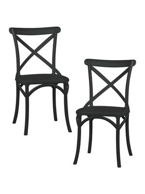 Стул DOBRIN Набор 2 шт Стул обеденный DOBRIN MASON, цвет чёрный (B-03) арт. LMZL-PP681-N_P-B-03