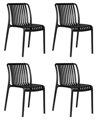 Стул DOBRIN Набор 4 шт Стул обеденный DOBRIN WALTER, черный арт. LMZL-PP776-N_P-B-03