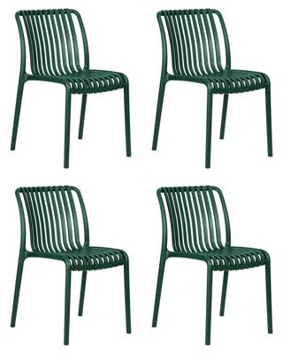 Стул DOBRIN Набор 4 шт Стул обеденный DOBRIN WALTER, темно-зеленый арт. LMZL-PP776-N_P-G-13