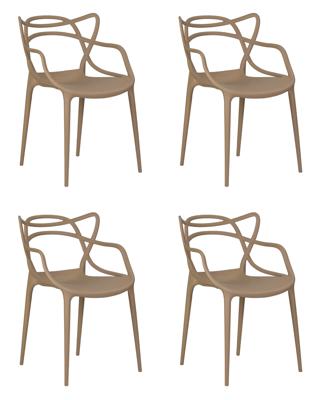 Стул DOBRIN Набор 4 шт Стул обеденный DOBRIN MASTERS, бежевый (GR-03) арт. LMZL-PP601-N_P-GR-03