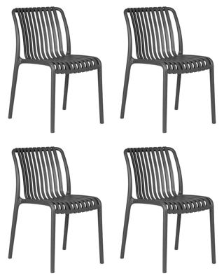 Стул DOBRIN Набор 4 шт Стул обеденный DOBRIN WALTER, темно-серый арт. LMZL-PP776-N_P-GR-04