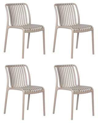Стул DOBRIN Набор 4 шт Стул обеденный DOBRIN WALTER, бежевый арт. LMZL-PP776-N_P-GR-03