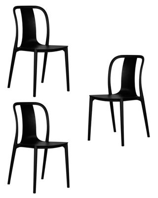 Стул DOBRIN Набор 3 шт Стул обеденный DOBRIN ADAM, черный арт. LMZL-PP669-N3_P_black