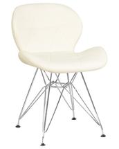 Стул DOBRIN Стул обеденный DOBRIN BUTTERFLY CHROME, ножки хром, цвет кремовый арт. LMZL-302A