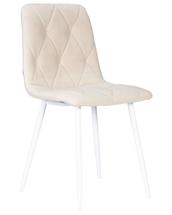Стул DOBRIN Стул обеденный DOBRIN CHILLY ROMBO, Бежевый Simple 44, основание белое арт. A006