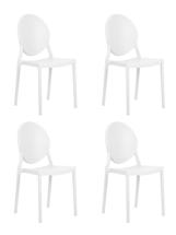 Стул DOBRIN Набор 4 шт Стул обеденный DOBRIN ALBERT, цвет белый арт. LMZL-PP712-N_P-W-02