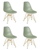 Стул DOBRIN Набор 4 шт Стул обеденный DOBRIN DSR, ножки золотые, цвет мятный (NX-G-09) арт. LMZL-PP638A-N_M_P-NX-G-09