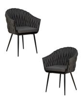 Стул DOBRIN Набор 2 шт Стул обеденный DOBRIN MATILDA, графитовая ткань (LAR-275-21) арт. LM-9691-N_B-M_TT-LAR-275-21