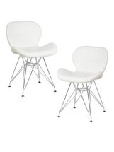 Стул DOBRIN Набор 2 шт Стул обеденный DOBRIN BUTTERFLY CHROME, ножки хром, цвет белый арт. LMZL-302A-N_CH-M_EL-white