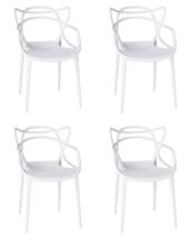Стул DOBRIN Набор 4 шт Стул обеденный DOBRIN MASTERS, белый (W-02) арт. LMZL-PP601-N_P-W-02