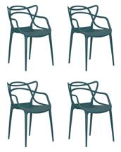 Стул DOBRIN Набор 4 шт Стул обеденный DOBRIN MASTERS, морской волны (G-05) арт. LMZL-PP601-N_P-G-05