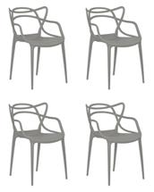 Стул DOBRIN Набор 4 шт Стул обеденный DOBRIN MASTERS, светло-серый (GR-01) арт. LMZL-PP601-N_P-GR-01