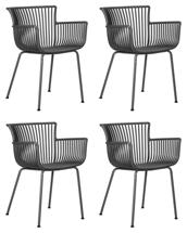 Стул DOBRIN Набор 4 шт Стул обеденный DOBRIN ROSS, темно-серый (GR-04) без подушки арт. LMZL-PP778F-N_M_GR-04