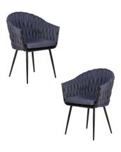 Стул DOBRIN Набор 2 шт Стул обеденный DOBRIN MATILDA, синяя ткань (LAR-275-29) арт. LM-9691-N_B-M_TT-LAR-275-29