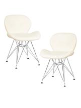 Стул DOBRIN Набор 2 шт Стул обеденный DOBRIN BUTTERFLY CHROME, ножки хром, цвет кремовый арт. LMZL-302A-N_CH-M_EL-cream