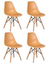 Стул DOBRIN Набор 4 шт Стул обеденный DOBRIN DSW, ножки светлый бук, цвет персиковый (NX-Y-06) арт. LMZL-PP638-N_LB-MTR_P-NX-Y-06