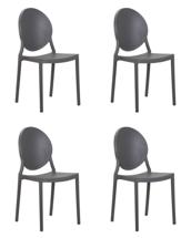 Стул DOBRIN Набор 4 шт Стул обеденный DOBRIN ALBERT, цвет серый арт. LMZL-PP712-N_P-188-55