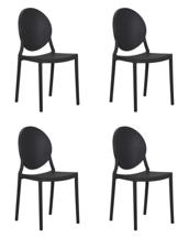 Стул DOBRIN Набор 4 шт Стул обеденный DOBRIN ALBERT, цвет чёрный арт. LMZL-PP712-N_B-_P-black