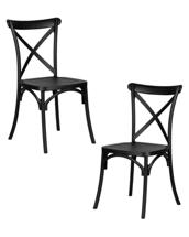 Стул DOBRIN Набор 2 шт Стул обеденный DOBRIN ZILAN, цвет чёрный (B-03) арт. LMZL-PP713-N_P-B-03