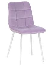 Стул DOBRIN Стул обеденный DOBRIN ALEX, белые ножки, фиолетовый велюр (V108-49) арт. LML-7094_W-M_V-V108-49