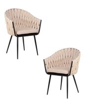 Стул DOBRIN Набор 2 шт Стул обеденный DOBRIN MATILDA, бежевая ткань (LAR 275-1) арт. LM-9691-N_B-M_TT-LAR-275-1