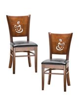 Стул DOBRIN Набор 2 шт Стул обеденный DOBRIN JERRY, шоколад, чёрный арт. LMU-2131-N_TR_EL-black