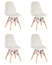 Стул DOBRIN Набор 4 шт Стул обеденный DOBRIN BENNET, ножки светлый бук, кремовый арт. LMZL-301-N_LB-MTR_EL-cream