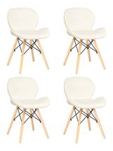 Стул DOBRIN Набор 4 шт Стул обеденный DOBRIN BUTTERFLY, ножки светлый бук, цвет сиденья кремовый арт. LMZL-302-N_LB-MTR_EL-cream