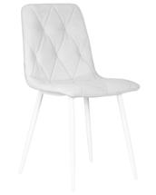 Стул DOBRIN Набор 4 шт Стул обеденный DOBRIN CHILLY ROMBO, Светло-серый Simple 29, основание белое арт. A006-N_W-M_V-Simple-29