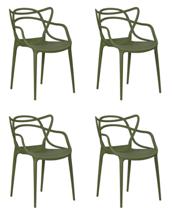 Стул DOBRIN Набор 4 шт Стул обеденный DOBRIN MASTERS, зеленый хаки (G-17) арт. LMZL-PP601-N_P-G-17