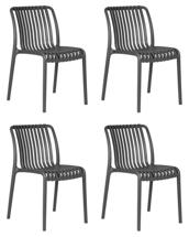 Стул DOBRIN Набор 4 шт Стул обеденный DOBRIN WALTER, темно-серый арт. LMZL-PP776-N_P-GR-04