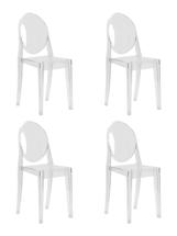 Стул DOBRIN Набор 4 шт Стул обеденный DOBRIN VICTORIA GHOST, цвет прозрачный арт. LMZL-РС802-N_P-clean