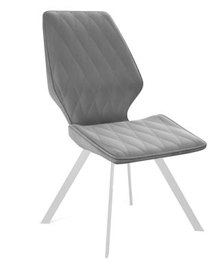 Стул DikLine 242M B22 GREY/ ножки белые арт. 00-00062065