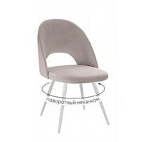 Стул DikLine 383 поворотный B03 BEIGE, ножки белые арт. 00-00087469