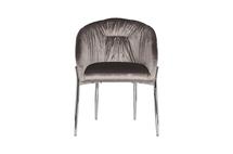 Стул Garda Decor GY-DC8173-GBG Стул велюр серо-бежевый/хром 53*62*83см арт. GY-DC8173-GBG